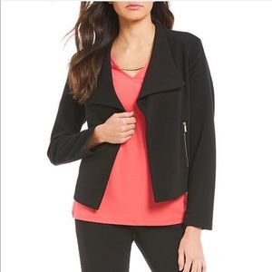 Calvin Klein Textured Rib Knit Open Front Jacket